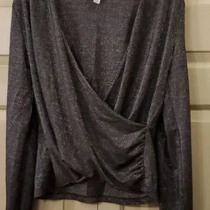 Target - Black sparkly wrap top - medium